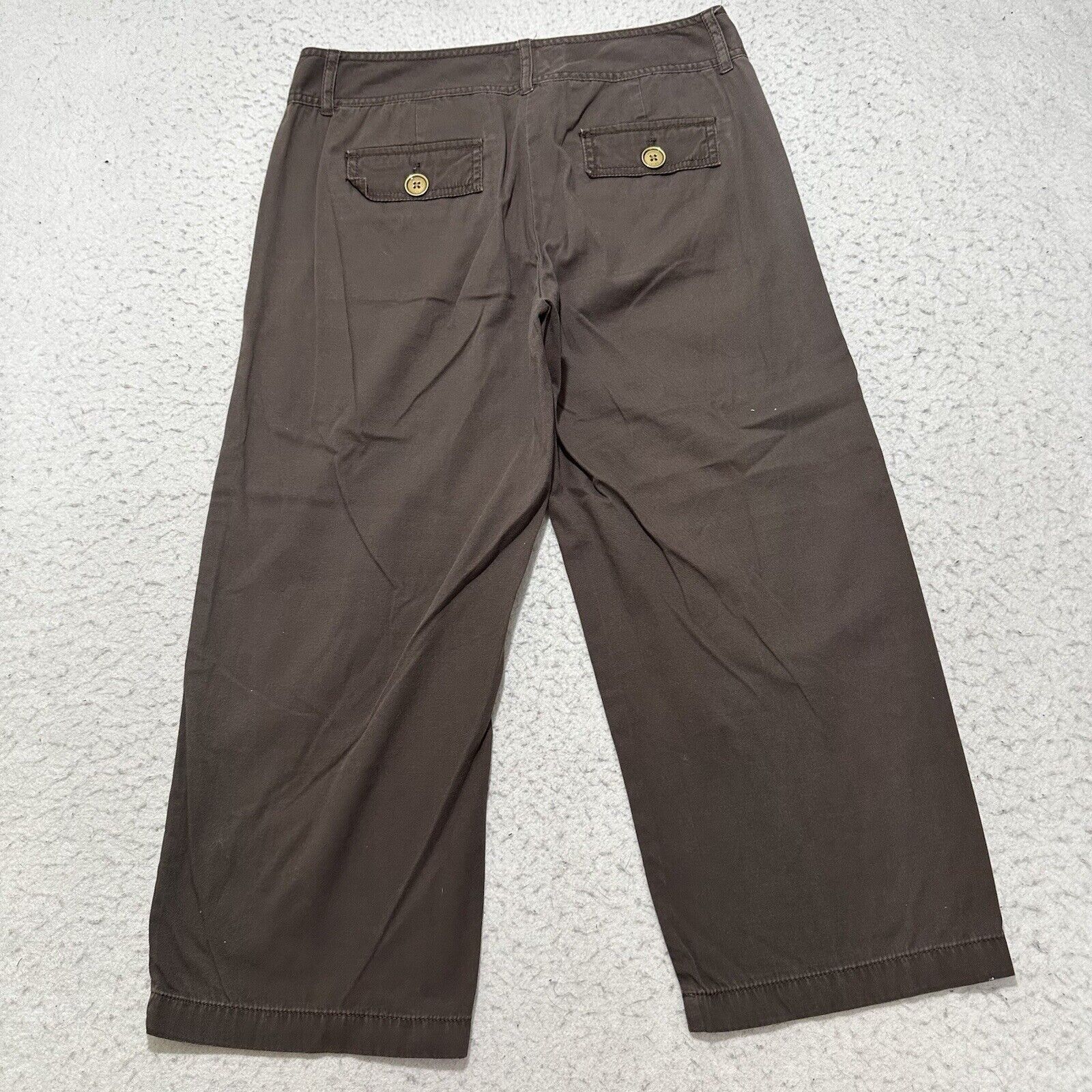 Michael Kors Michael Kors 4 Capri Flat Front Pants Brown Straight Leg Size 27" / US 4 / IT 40 - 6 Thumbnail