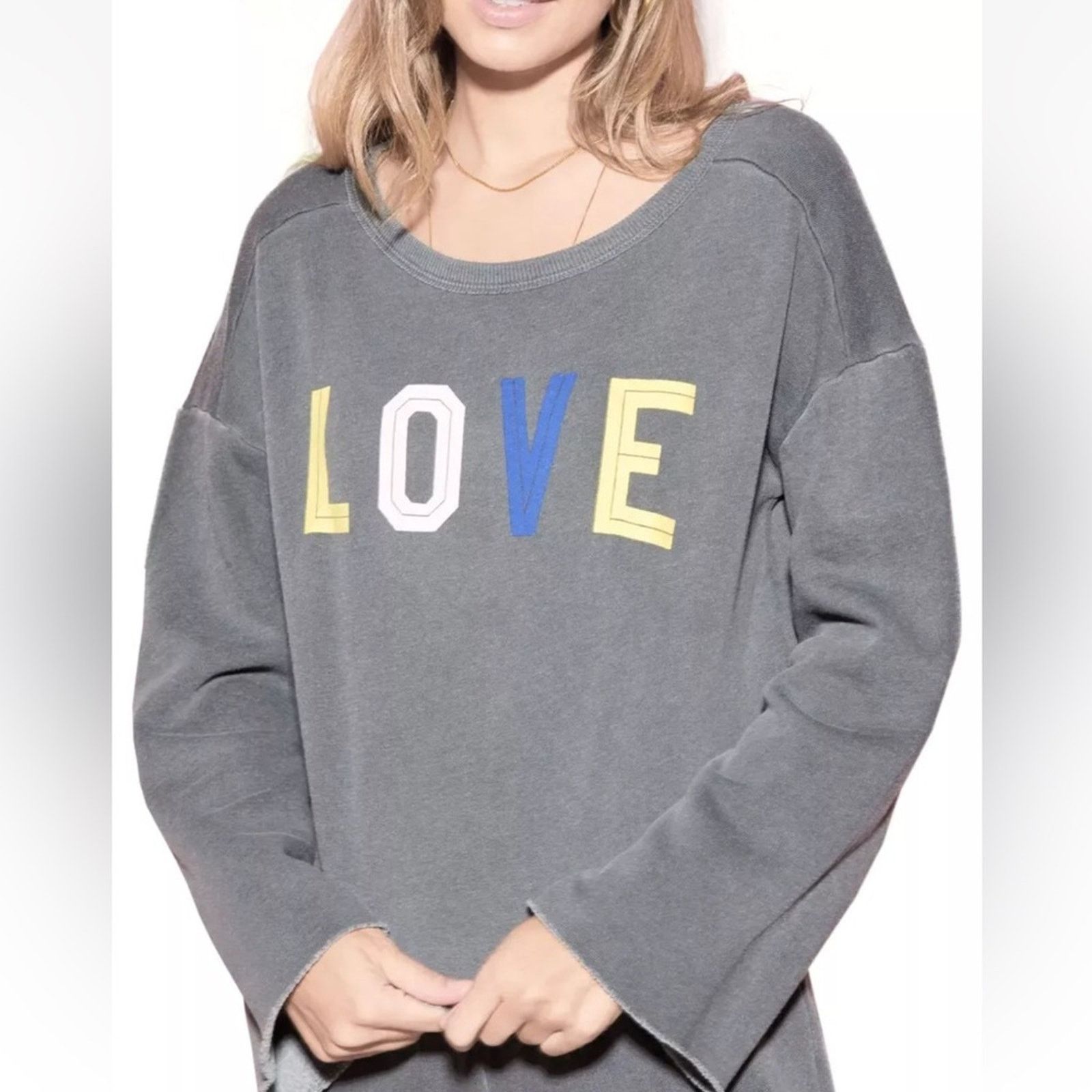 Wildfox Wildfox Flora Love Cropped Sweatshirt, NEW flawed Small Size S / US 4 / IT 40 - 2 Thumbnail