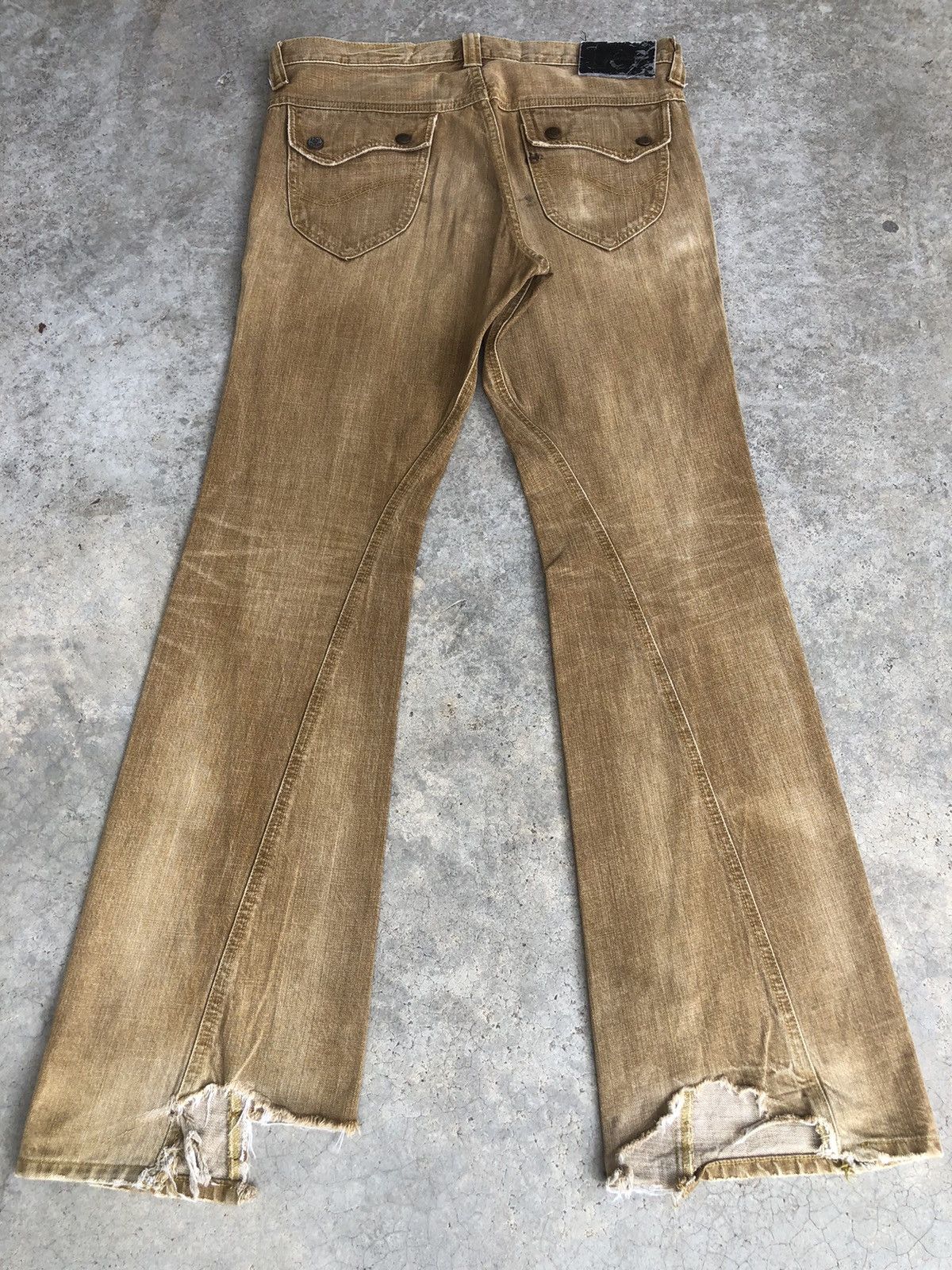 Lee Japanese Lee Flared Jeans Distressed Jeans Size US 34 / EU 50 - 2 Thumbnail