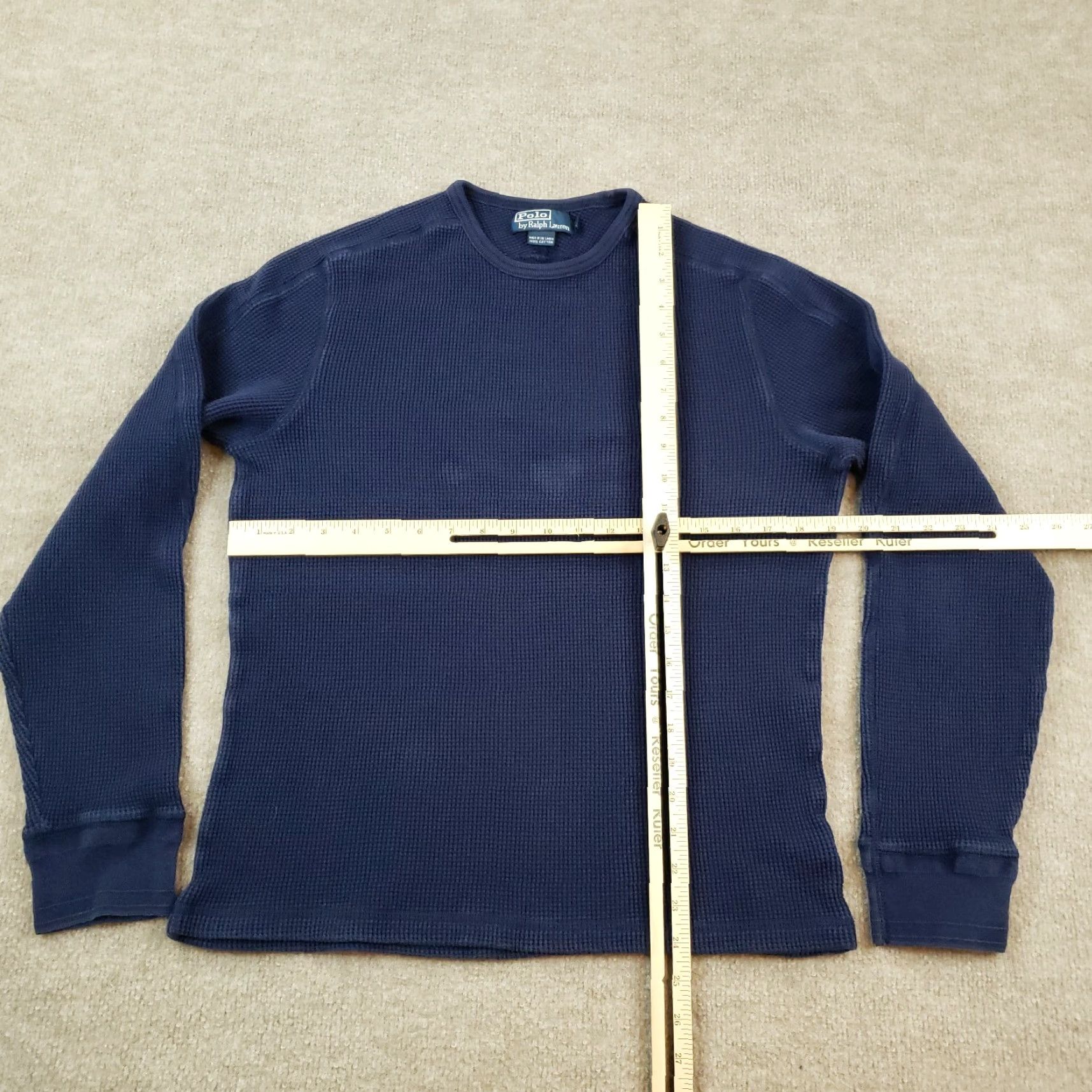 Ralph Lauren Ralph Lauren Polo Mens Large Blue Logo Long Sleeve Thermal Shirt Size US L / EU 52-54 / 3 - 2 Thumbnail