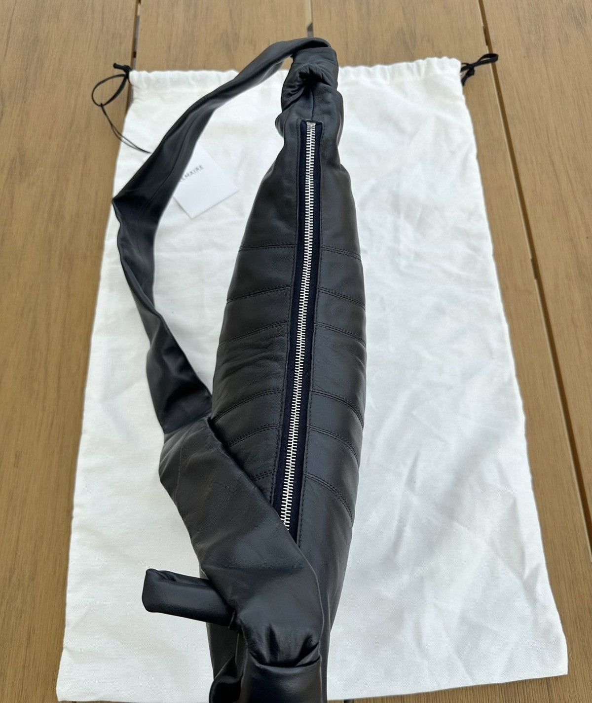 Lemaire Lemaire medium asphalt black lambskin croissant bag Size ONE SIZE - 5 Thumbnail