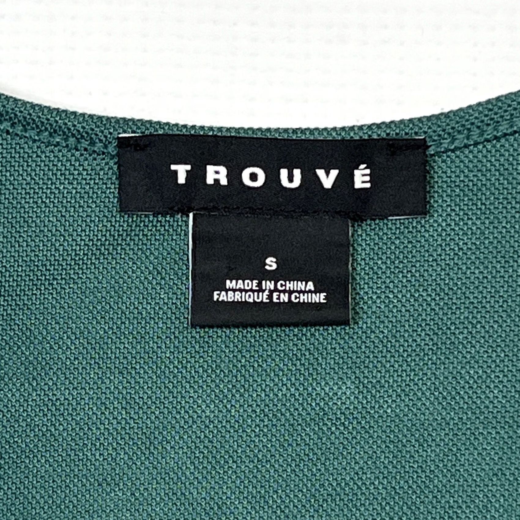Vintage Trouve Dark Green Tunic S V-Neck Long Sleeve Slit High Low Blouse Women Regular Pattern Solid Vintage: No Size S / US 4 / IT 40 - 4 Thumbnail