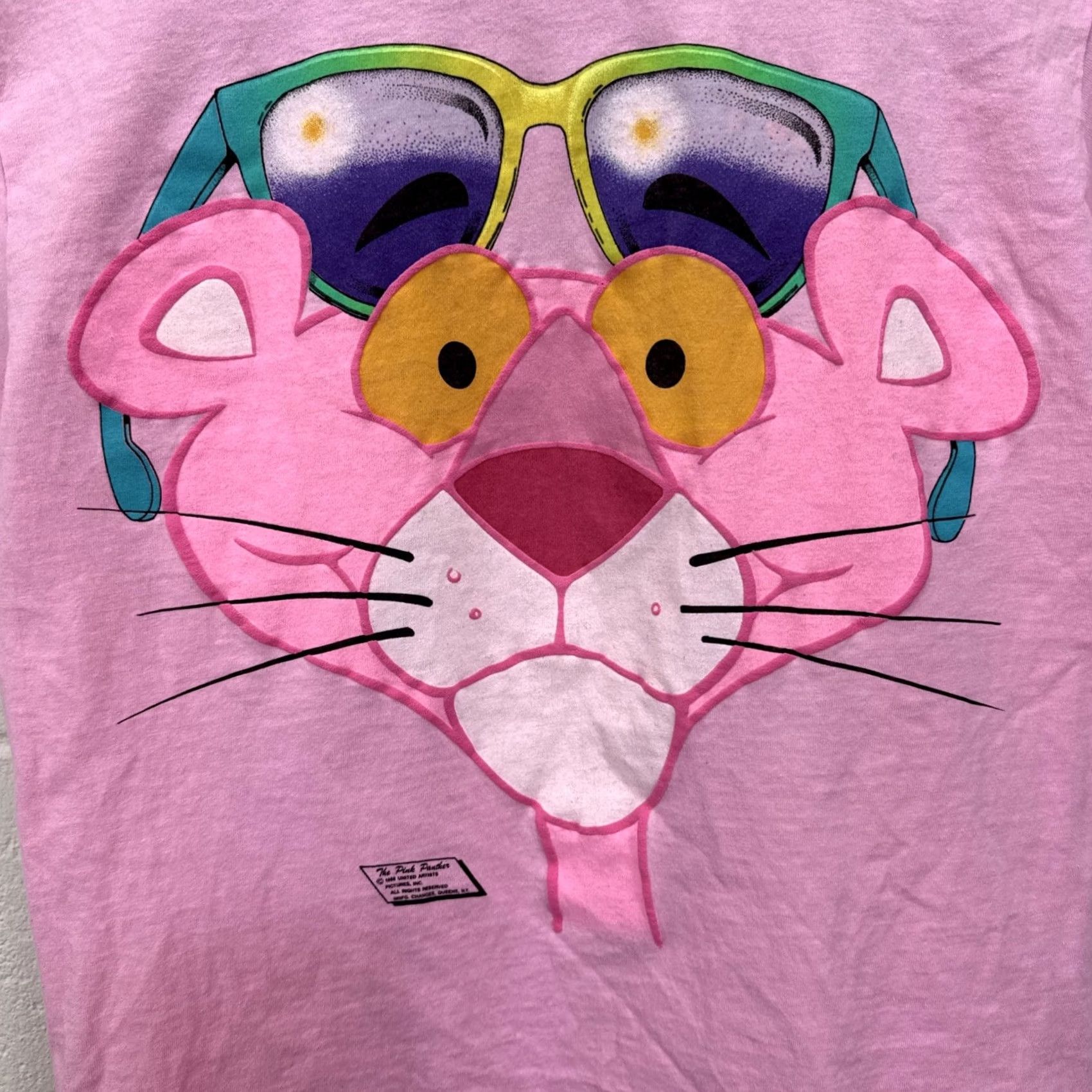 Anvil VINTAGE Pink Panther T Shirt 80s 1988 Anvil Knit Cotton Crew Neck Short Sleeve Large Pink Unisex Adults Size US L / EU 52-54 / 3 - 2 Thumbnail