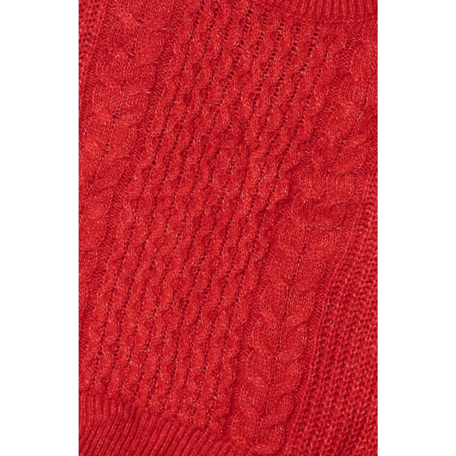 Abercrombie & Fitch VINTAGE Abercrombie & Fitch Red Cropped Sweater Size Small Cable Knit Size S / US 4 / IT 40 - 3 Thumbnail