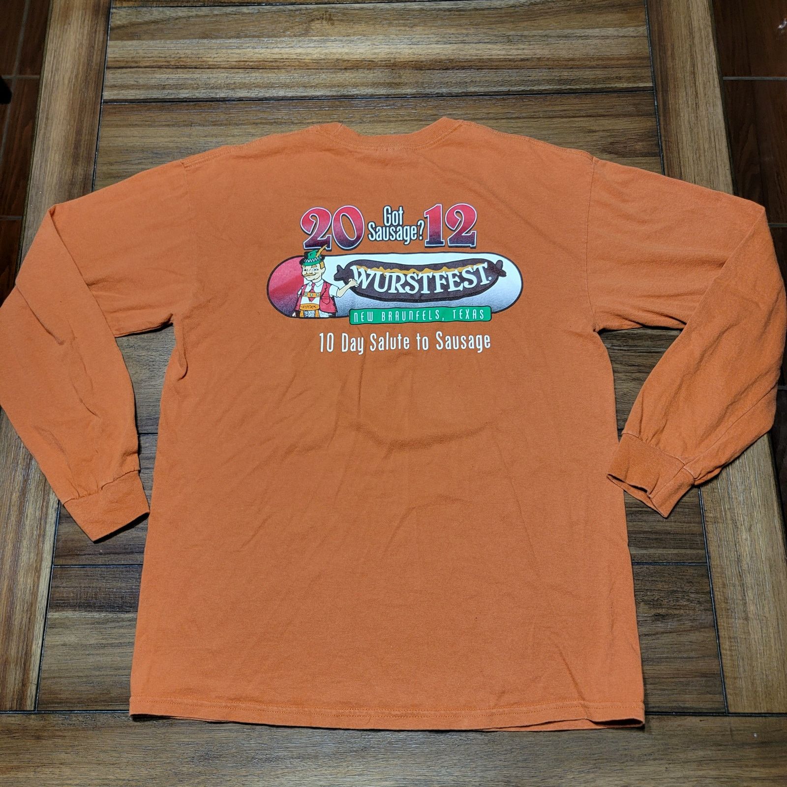 Gildan 2012 Wurstfest New Braunfels, Tx LS Unisex Tee - Size Medium Size US M / EU 48-50 / 2 - 1 Thumbnail