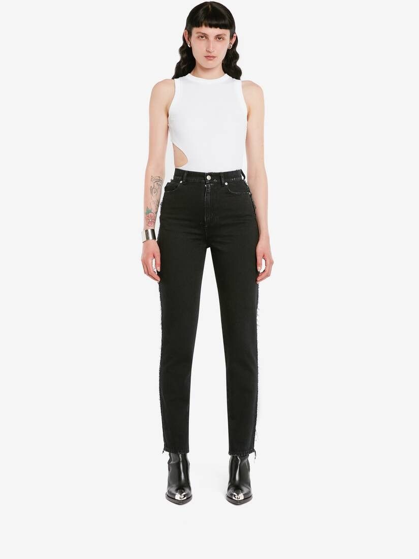 Alexander McQueen o1y0325 Bodysuit in White Size M / US 6-8 / IT 42-44 - 2 Thumbnail