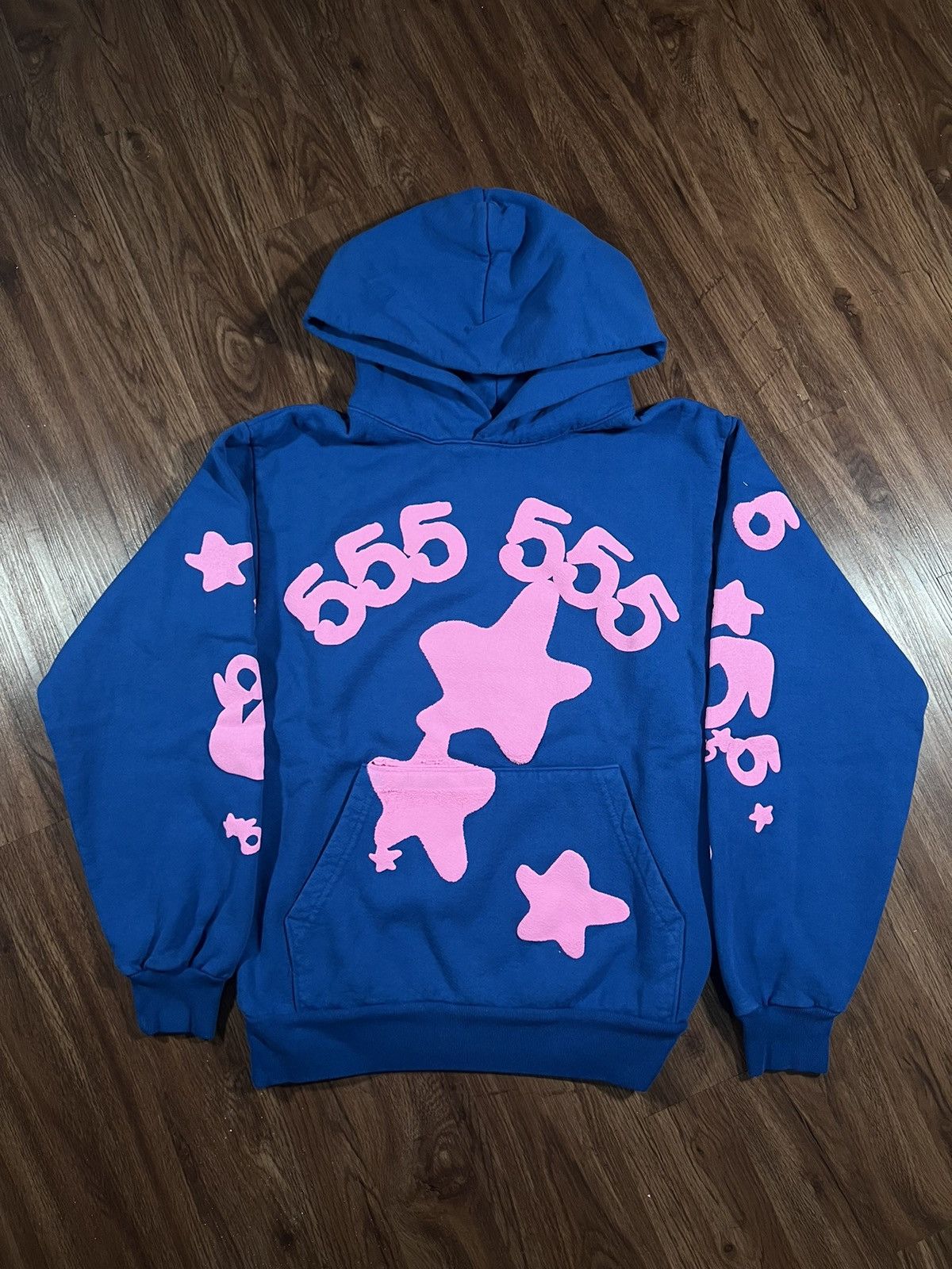 Pre-owned Spider Worldwide X Young Thug Sp5der Spiderworldwide Beluga Hoodie Blue/pink