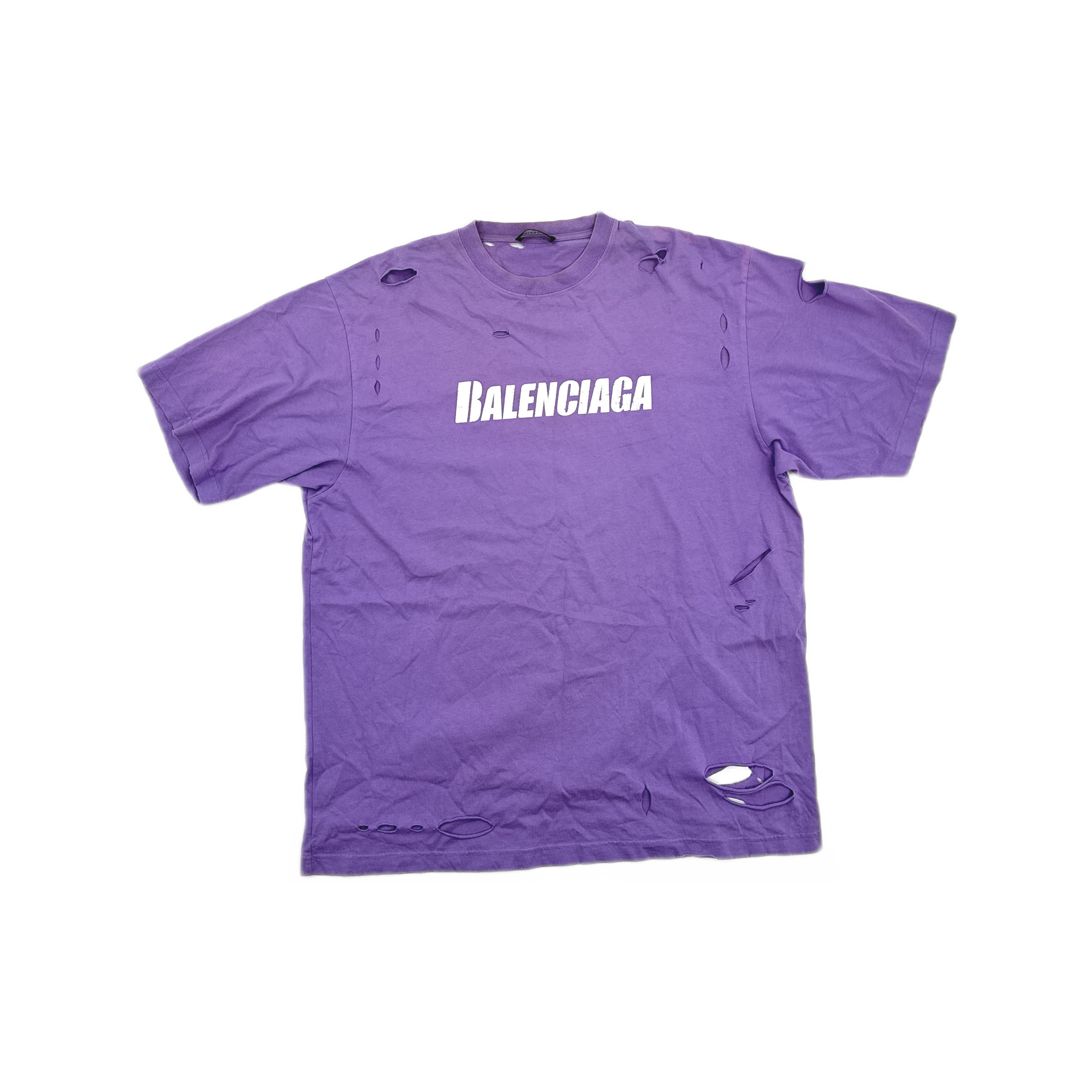 Balenciaga Balenciaga Destroyed T-Shirt | Grailed