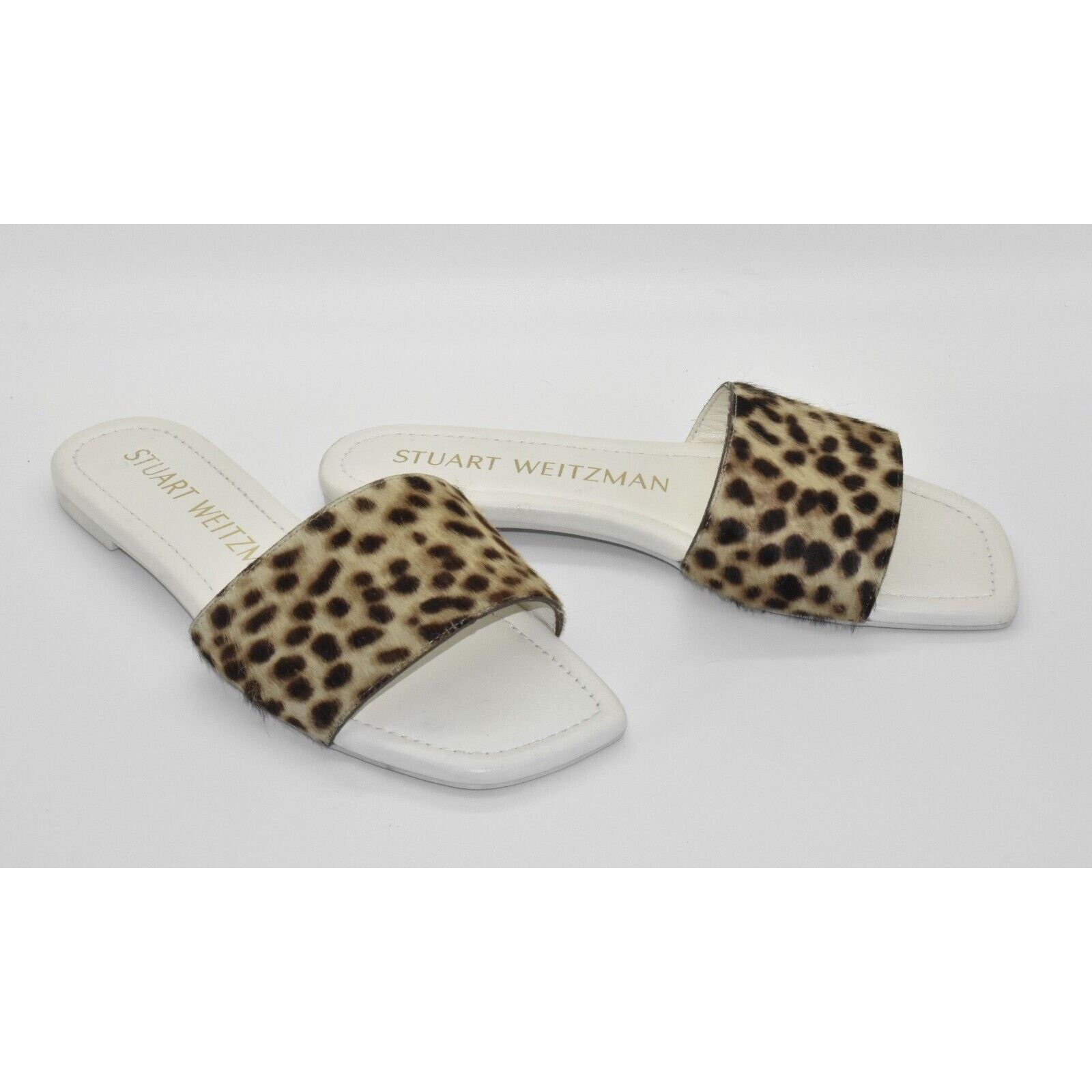 Stuart Weitzman NWOB STUART WEITZMAN Cheetah Calf Hair Slide Shoes 6B $295 Size US 6 / IT 36 - 1 Thumbnail
