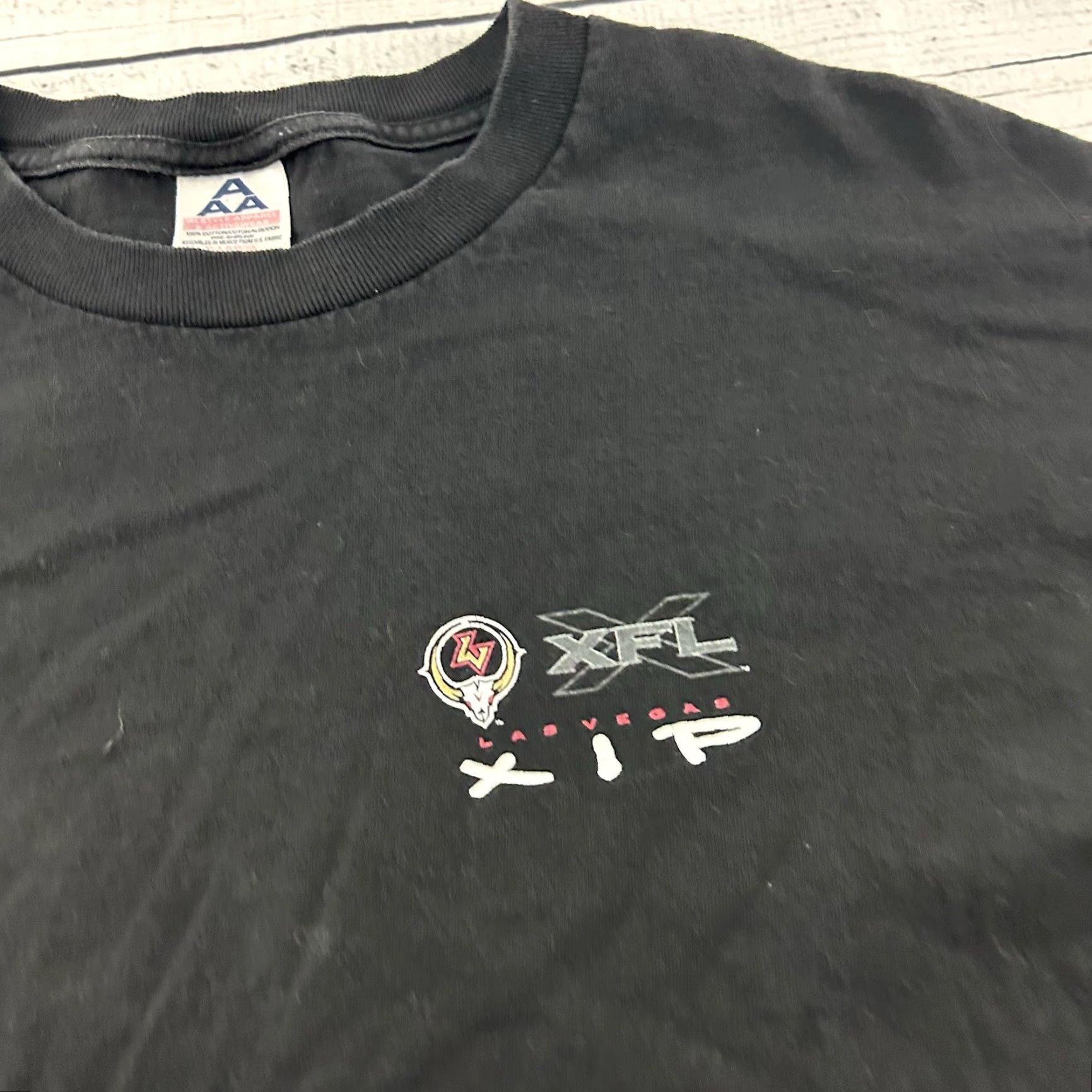 Vintage VINTAGE XFL Las Vegas Outlaws XIP Short Sleeve T Shirt Men's XL Black Size US XL / EU 56 / 4 - 2 Thumbnail