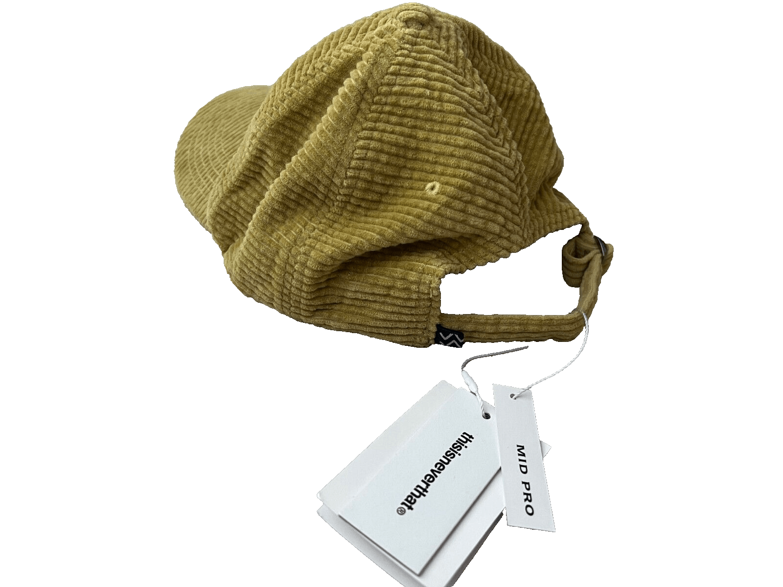 thisisneverthat Thisisneverthat Wide Wall Corduroy Hat Cap Yellow Size ONE SIZE - 6 Thumbnail