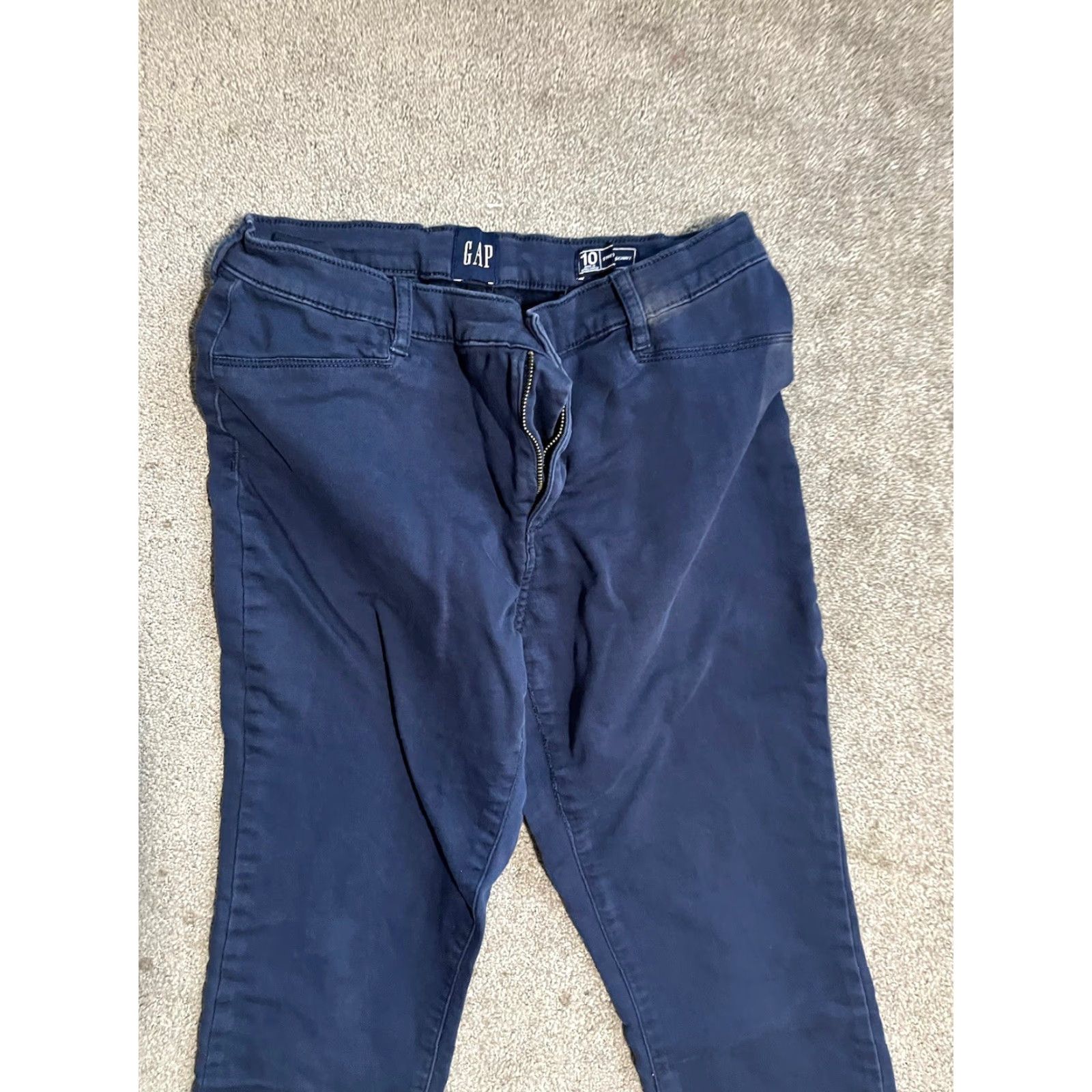 Gap Gap Pants Women's Size 10 Regular Stretch Skinny Navy Blue Womens Size 32" / US 10 / IT 46 - 2 Thumbnail