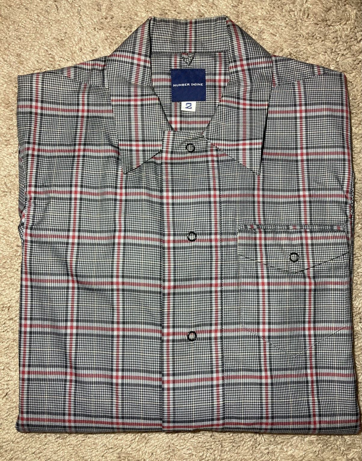1998 Number (N)ine Prince of Wales Shirt Jacket 98 90s Plaid