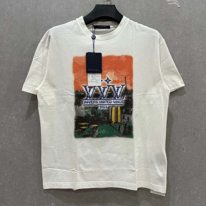 Louis Vuitton Louis Vuitton Paris night scene rhinestone print short sle Size US L / EU 52-54 / 3 - 1 Thumbnail