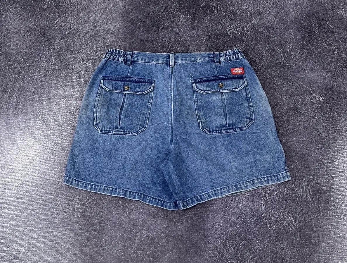 Dickies × Vintage Vintage Dickies USA Blue Hype Denim Cargo Shorts Size US 38 / EU 54 - 1 Thumbnail