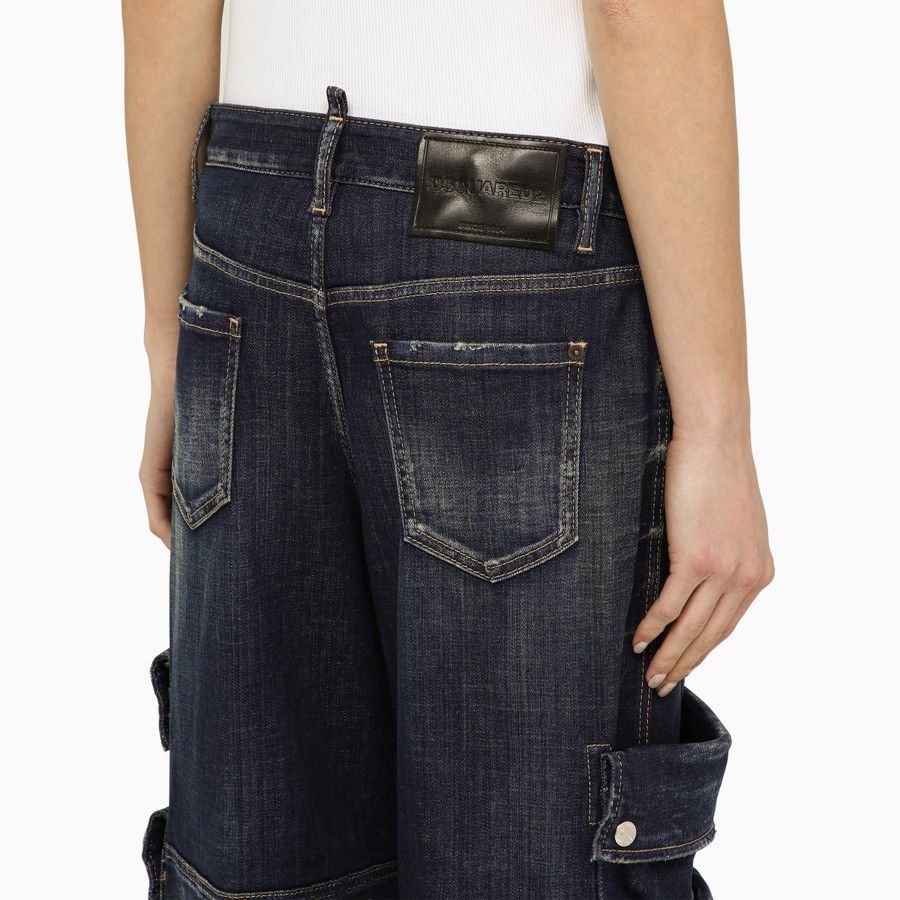 Dsquared2 o1d2blof0824 Denim Cargo Jeans in Blue Size 26" / US 2 / IT 38 - 5 Thumbnail