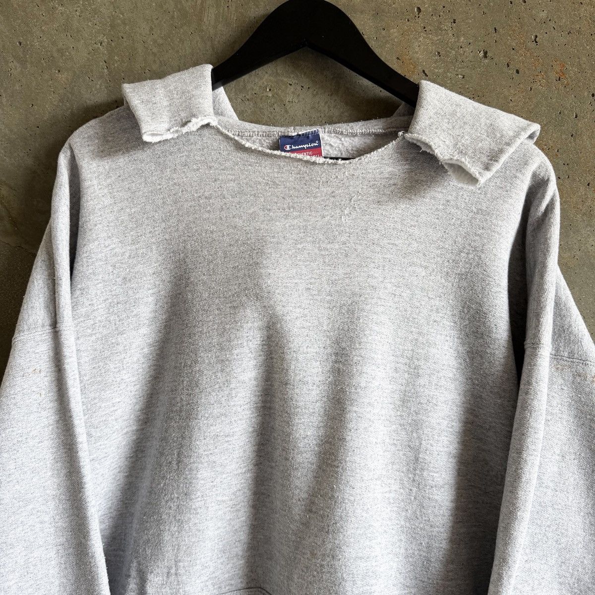 Vintage Vintage Thrashed Heather Gray Champion Hoodie Size US XL / EU 56 / 4 - 3 Thumbnail
