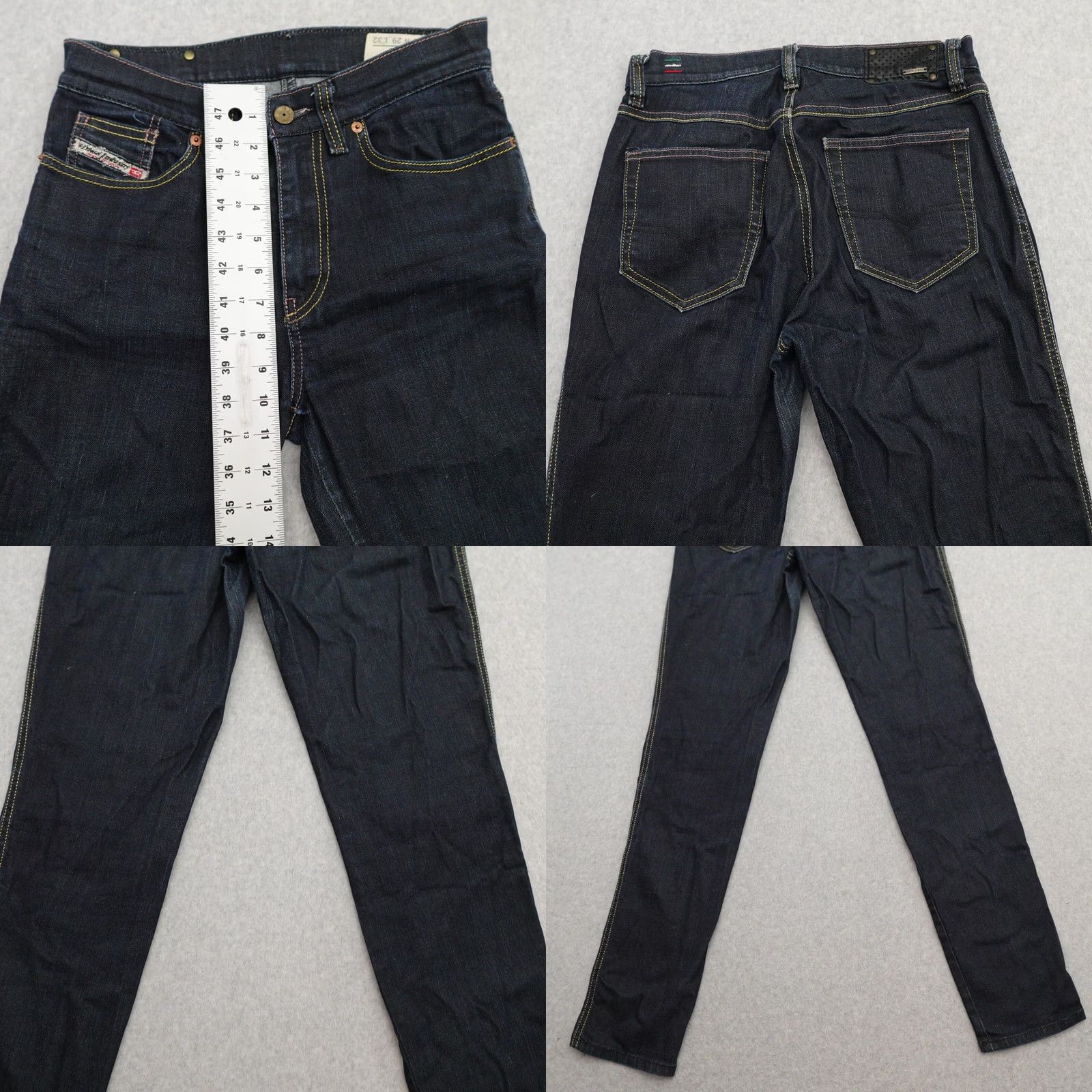 Diesel Diesel ZLIM Jeans Mens 29 (29X32) Dark Blue Wash Made in Italy Slim Skinny 29 Regular 32" Inseam Blue Size US 29 - 9 Thumbnail