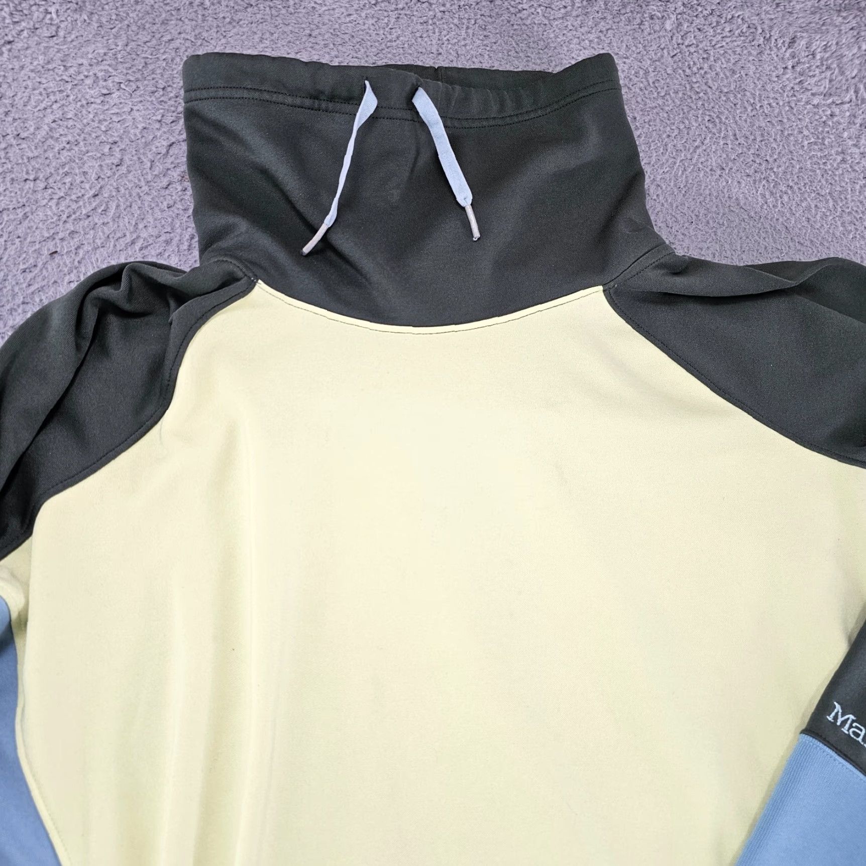 Marmot Marmot Sweatshirt Womens L Yellow Blue Colorblock Funnel Neck Pullover Size L / US 10 / IT 46 - 2 Thumbnail
