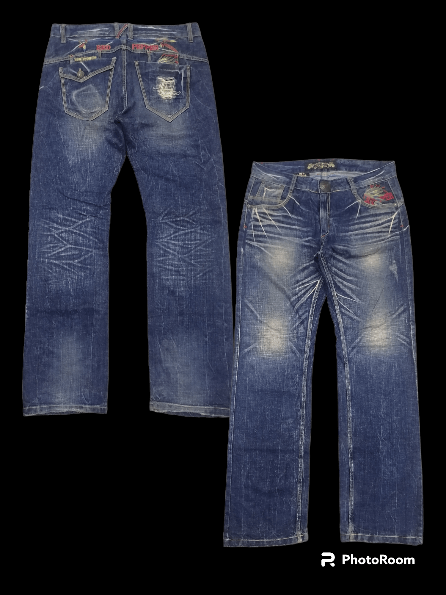 Red Pepper Gold Label Claw Mark Distressed Denim Pants
