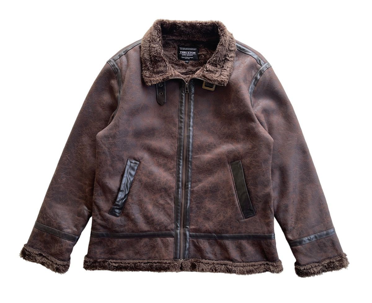 Japanese Brand Thruxton Faux Fur Shearling Polyester Jacket Size US M / EU 48-50 / 2 - 3 Thumbnail