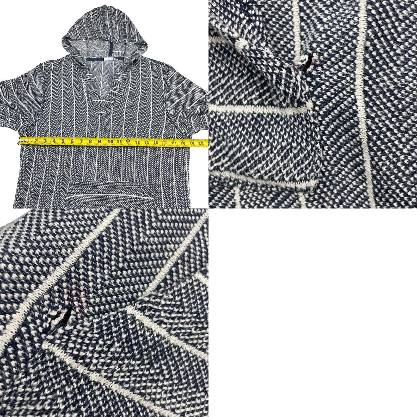 Onia Onia Hoodie Pullover Beach Hoodie Medium Navy/White Stripe Mens Size M / US 6-8 / IT 42-44 - 8 Thumbnail