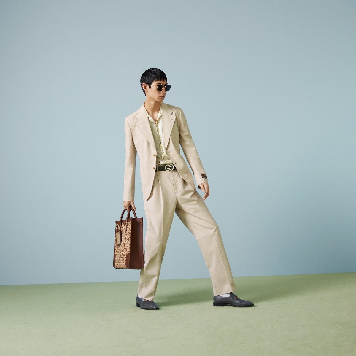 Gucci o1s1wg110125 Cotton Formal Jacket with Embroidery in Beige Size US M / EU 48-50 / 2 - 2 Thumbnail