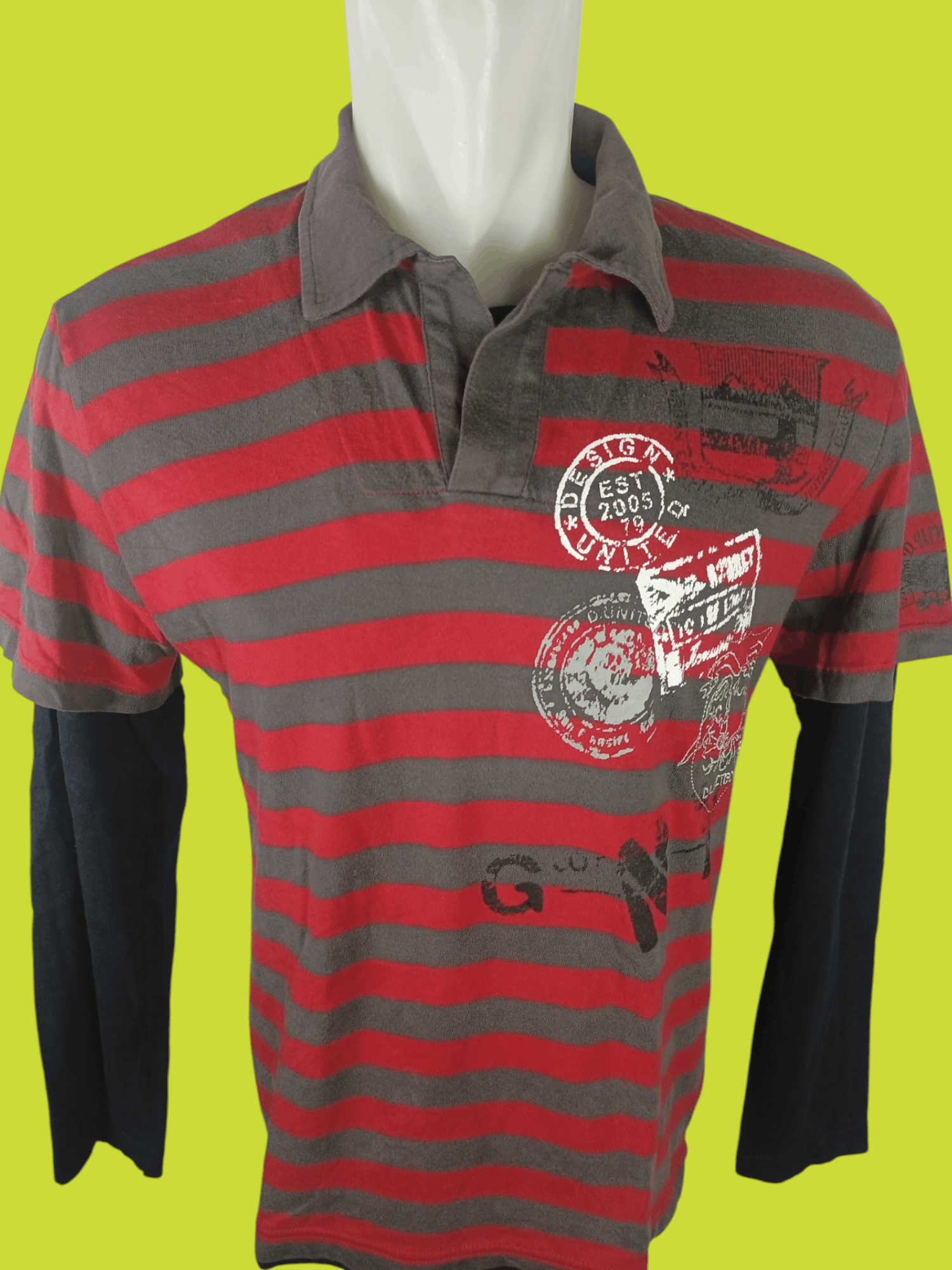Japanese Brand Design United Double Layers Long Sleeve Stripe Size US M / EU 48-50 / 2 - 4 Thumbnail