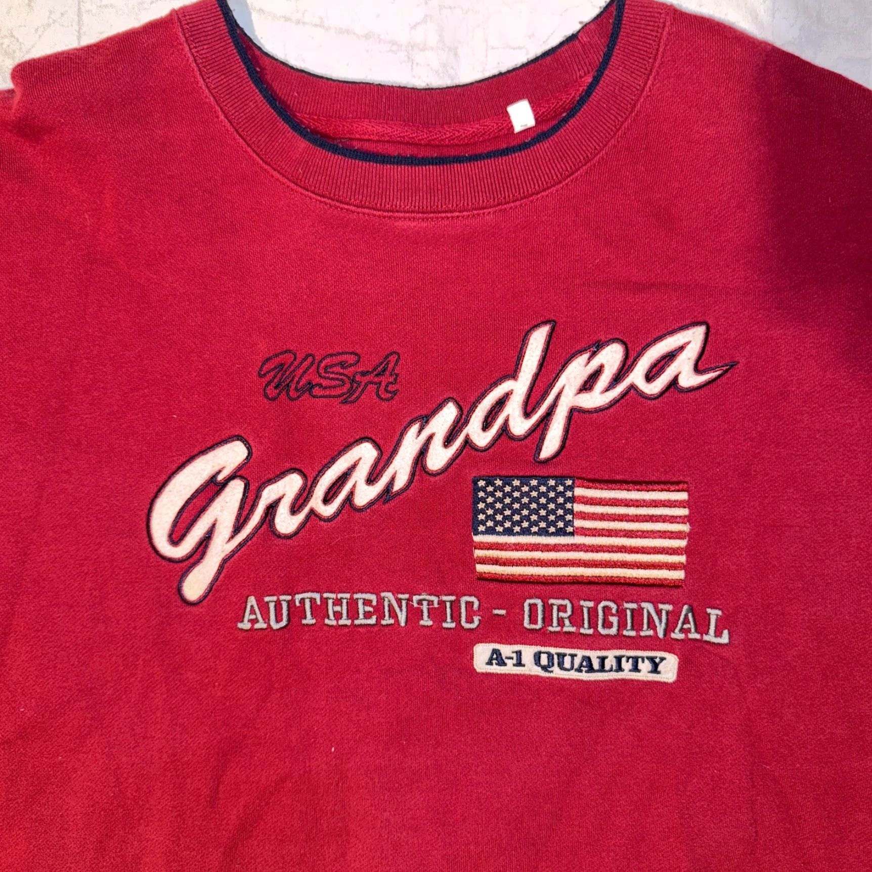 Croft & Barrow VINTAGE Grandpa USA Authentic Original Red Sweatshirt XL Embroidered Croft & Barrow 90s Logo Pullover Men's Sweatshirt Size US XL / EU 56 / 4 - 2 Thumbnail