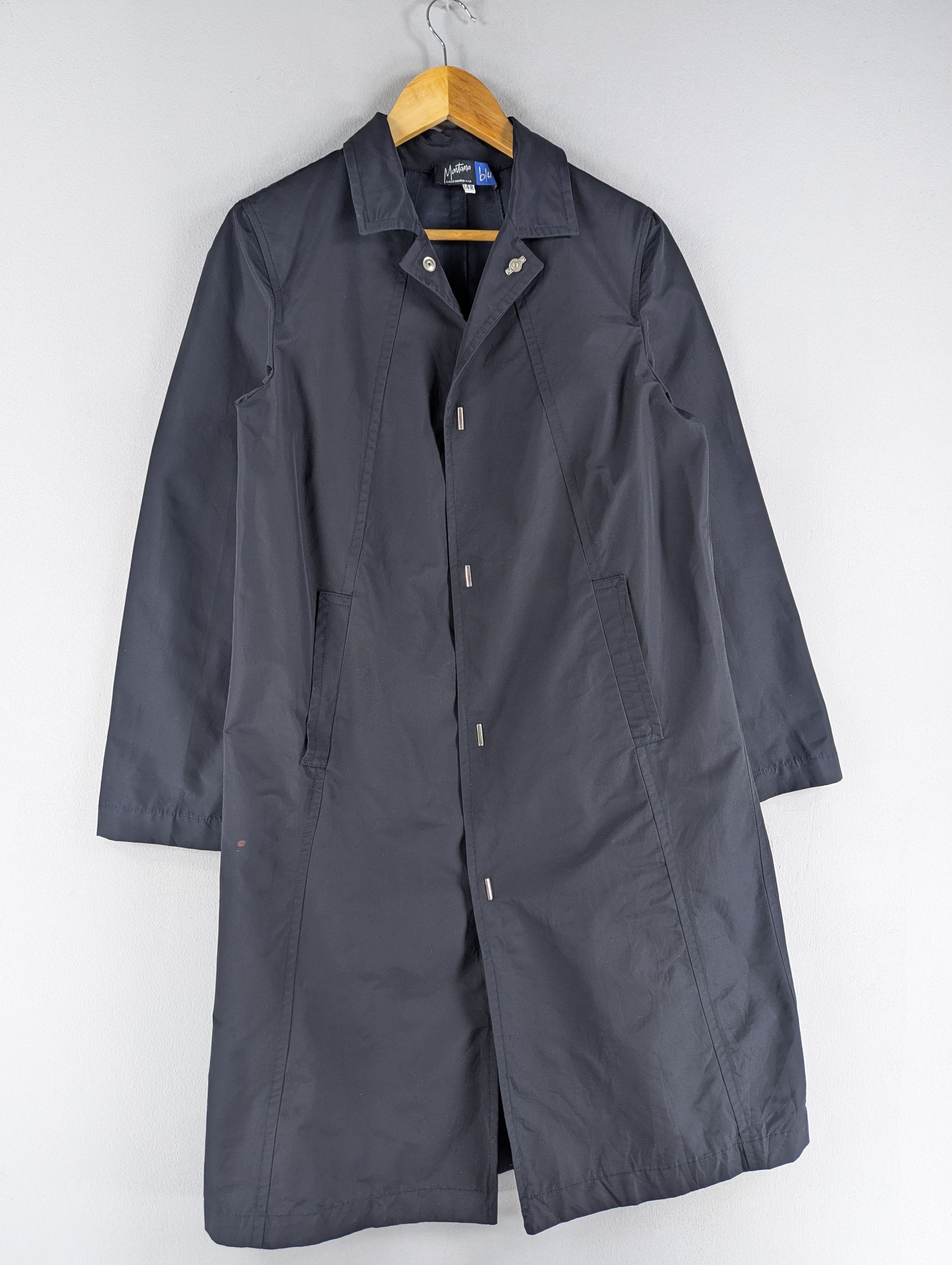 Claude Montana Claude Montana Blu Navy Blue Long Coat Jacket Size M / US 6-8 / IT 42-44 - 3 Thumbnail