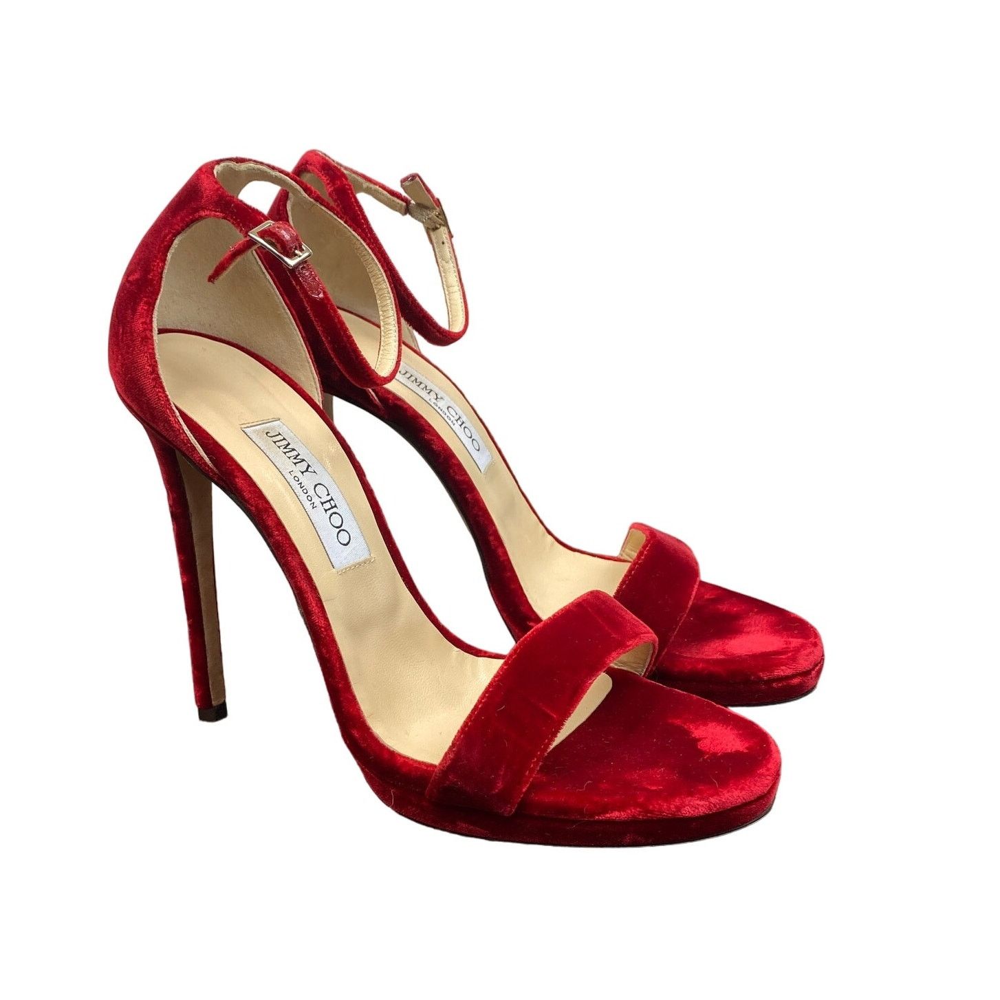 Jimmy Choo Jimmy Choo Misty Velvet Open Toe Stilettos Heels Womens 40.5 Size US 10.5 / IT 40.5 - 1 Thumbnail