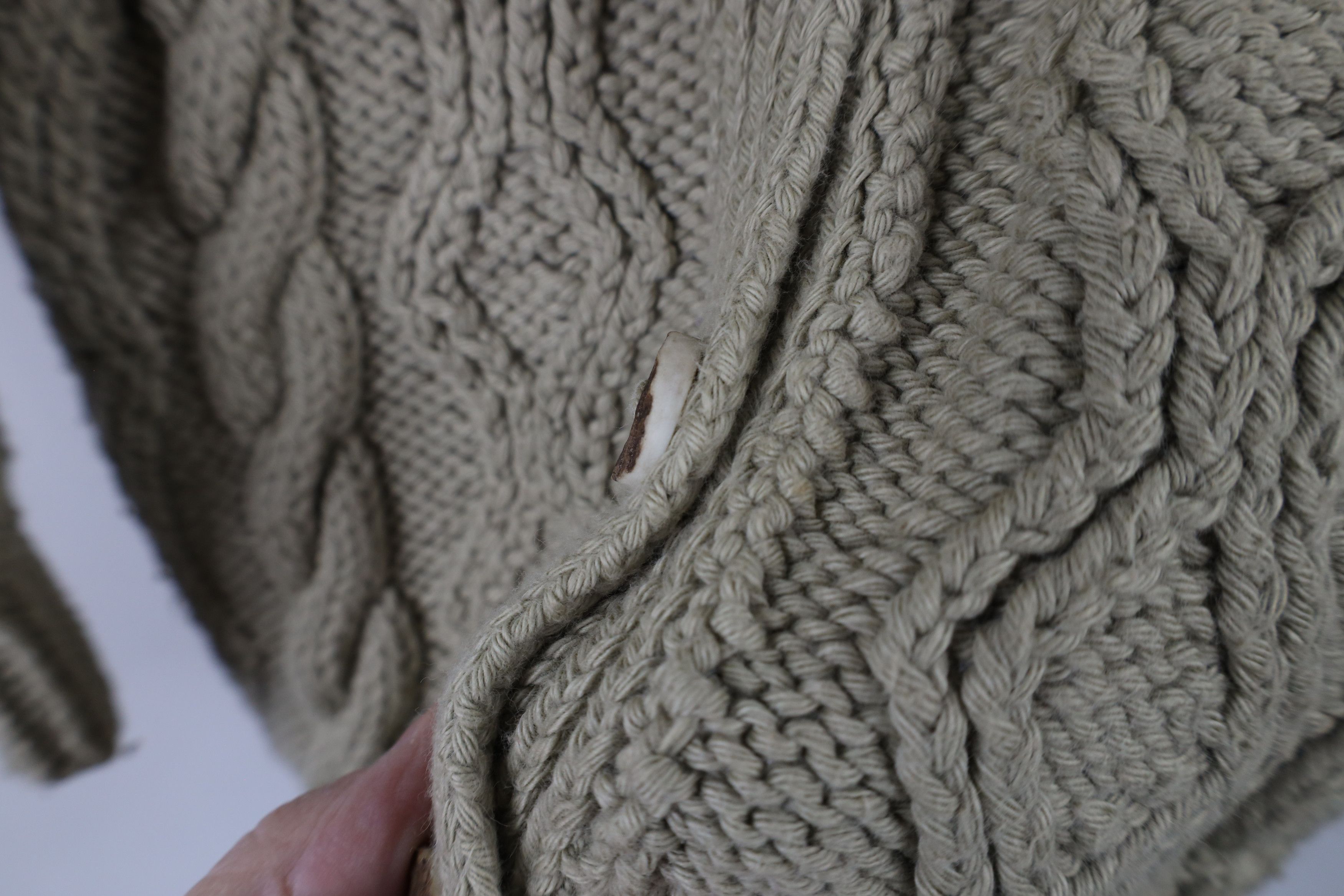 Vintage Vintage 90s Chunky Cable Knit Fisherman Cardigan Sweater Size S / US 4 / IT 40 - 6 Thumbnail