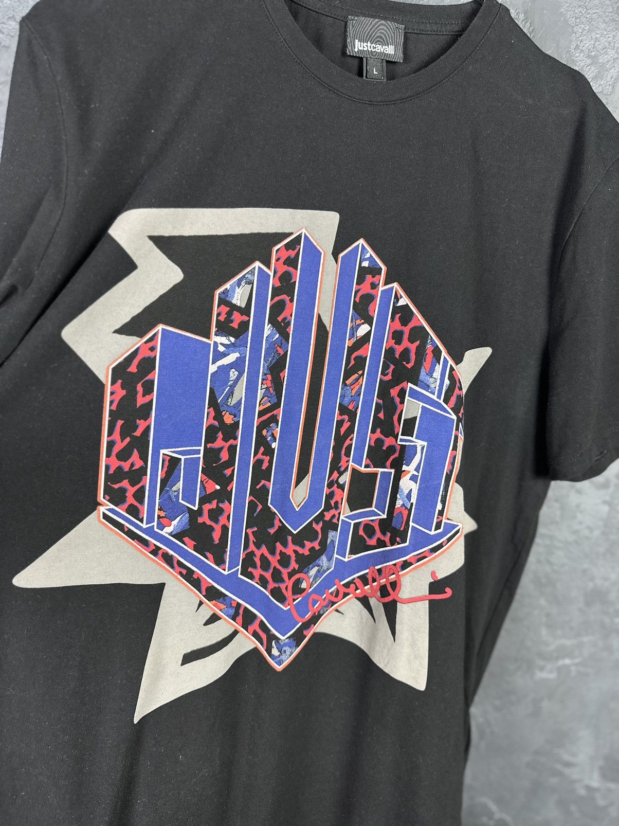 Designer × Just Cavalli Just Cavalli T-Shirt Big Logo Luxury Tee Size US L / EU 52-54 / 3 - 4 Thumbnail