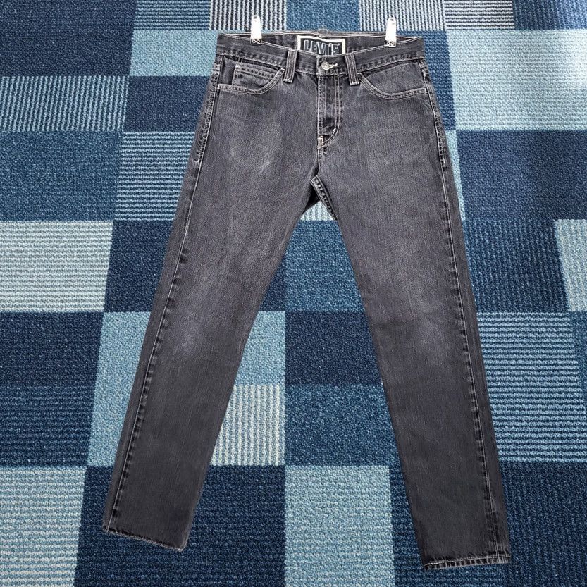 Levi's Levi's Jeans Mens Skinny Tapered Dark Wash Gray Denim 506 32x30 Size US 32 / EU 48 - 1 Thumbnail