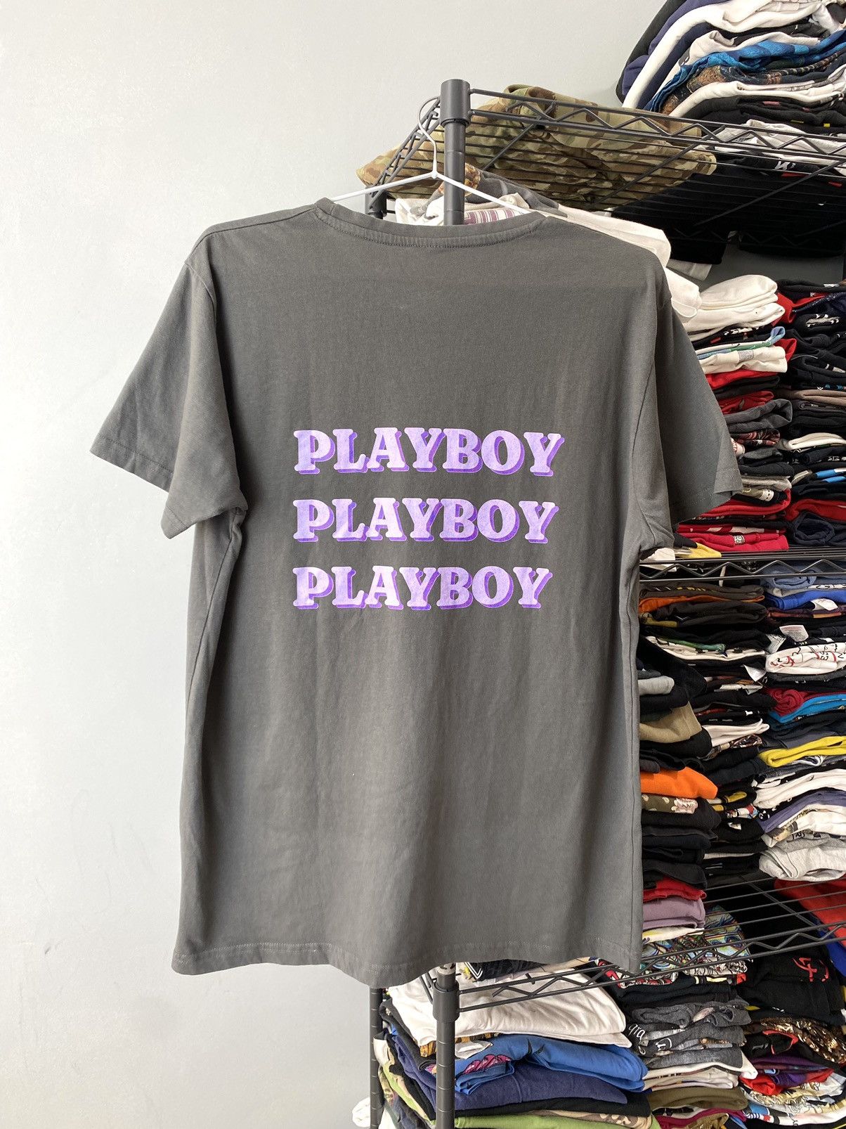 Playboy Vintage Play Boy T Shirt Naked Sexy Girl Print Size US L / EU 52-54 / 3 - 2 Thumbnail