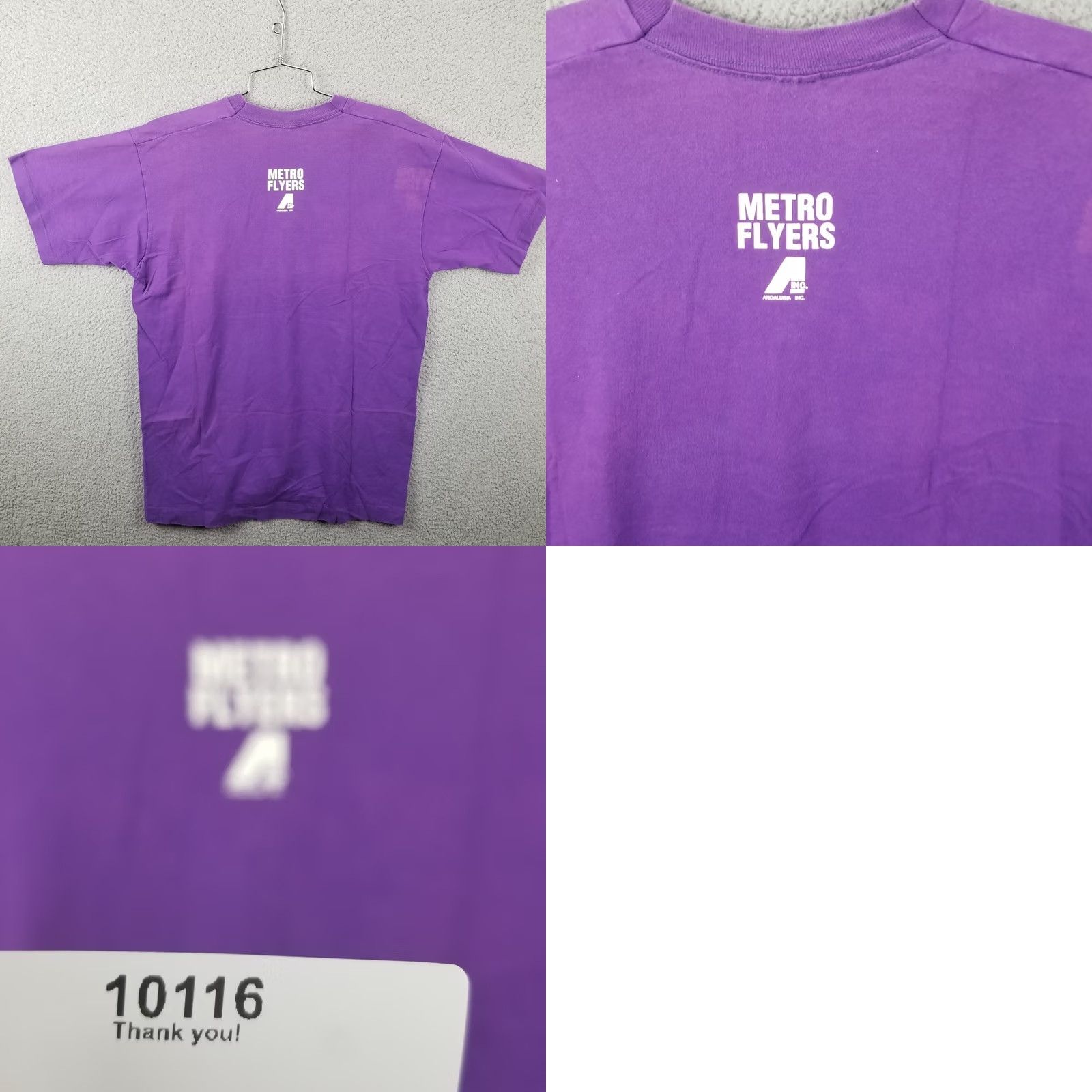 Fruit Of The Loom VINTAGE Washington Shirt Adult Large Purple Nike? Size US L / EU 52-54 / 3 - 8 Thumbnail