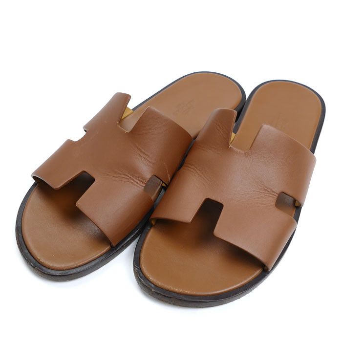 Hermes Hermes Hermes Izmir Leather Sandals Leather Shoes Size ONE SIZE - 1 Thumbnail