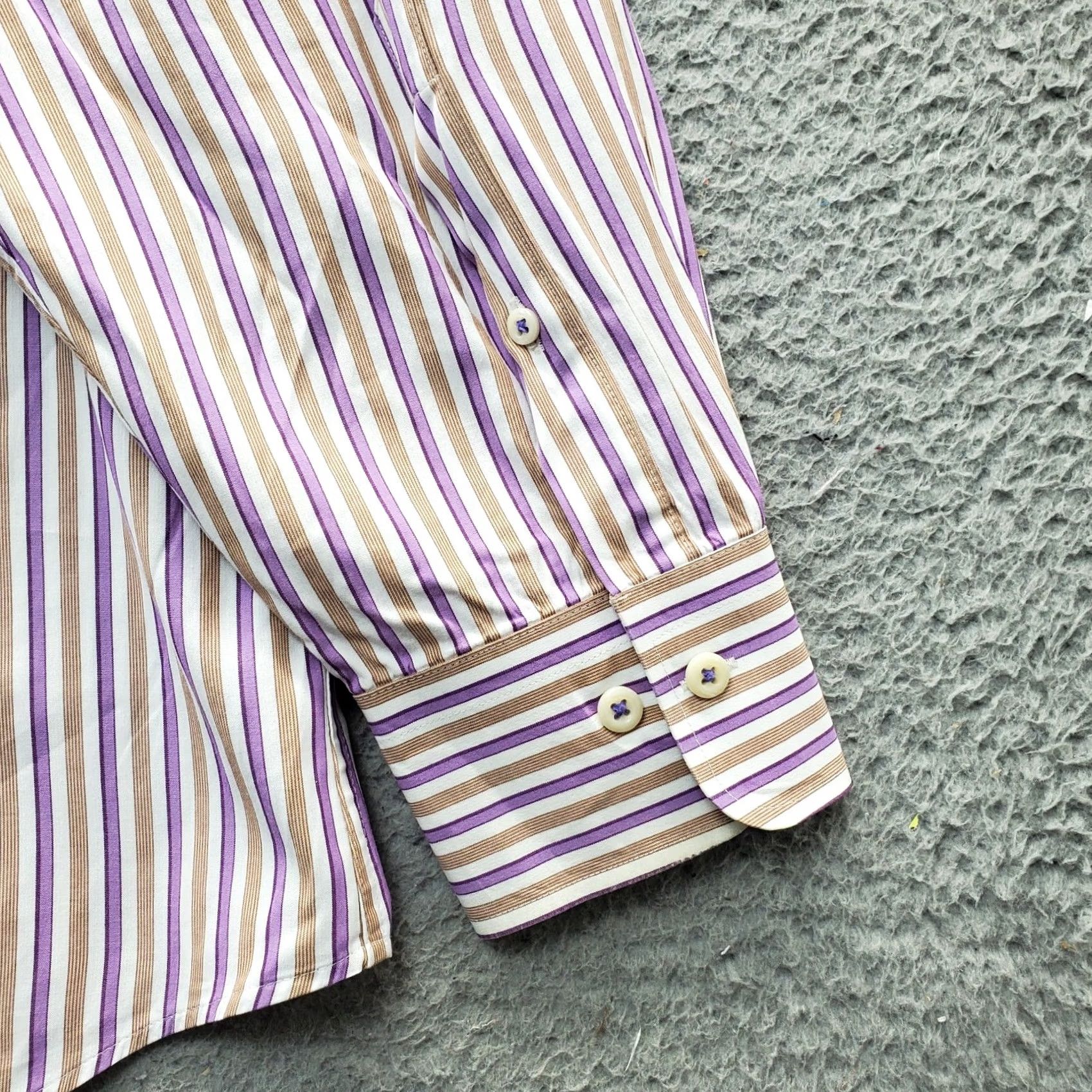 Peter Millar Peter Millar Ocvirk Shirt Mens XL Multi Striped Golf Performance Button-Up Size US XL / EU 56 / 4 - 7 Thumbnail