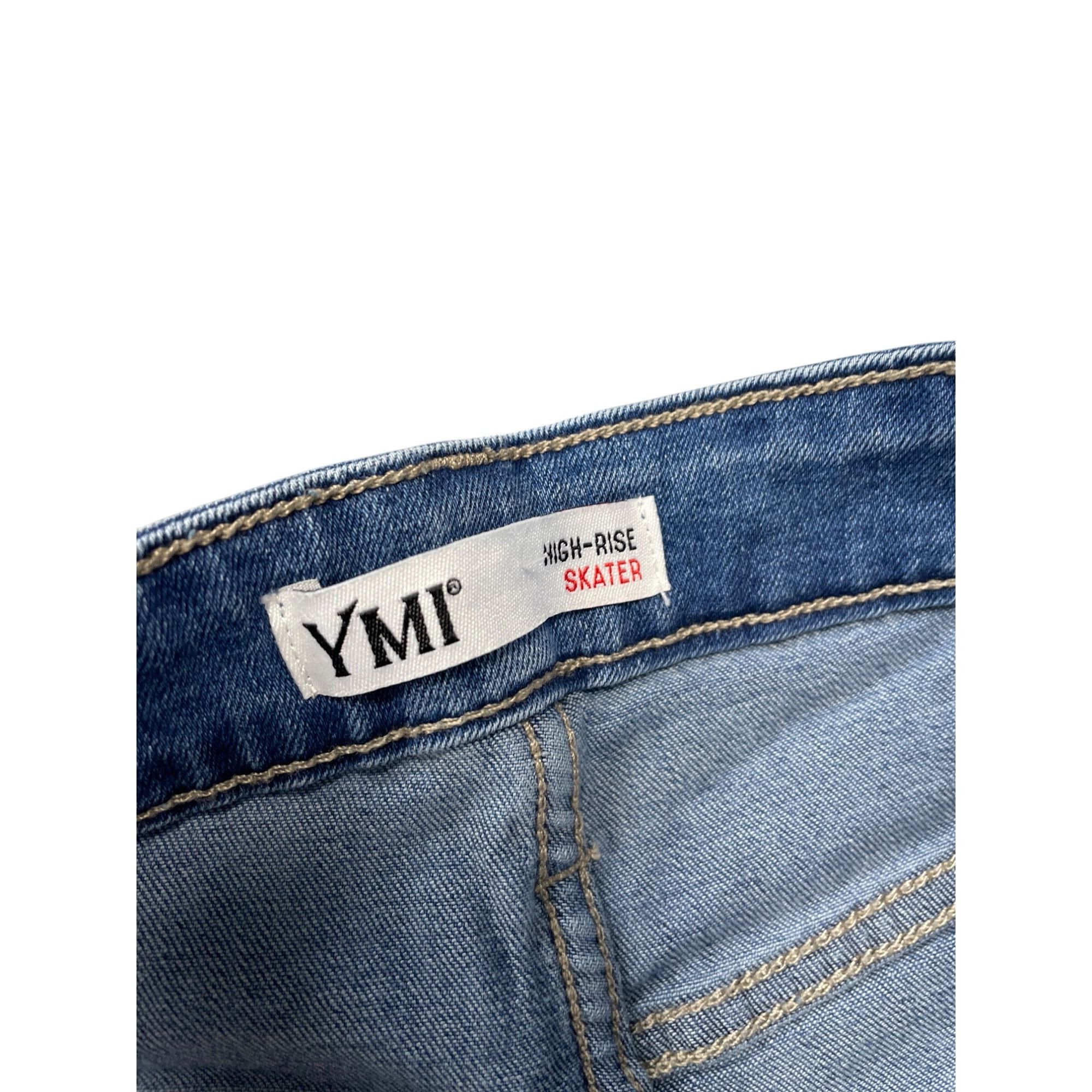 Other YMI High-Rise Skater Wide-Leg womans blue denim Jeans Size 3 Size 26" / US 2 / IT 38 - 3 Thumbnail