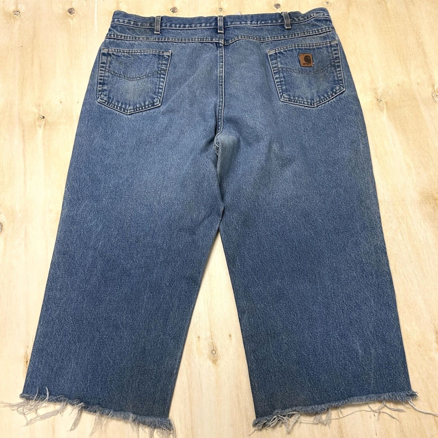 Carhartt Carhartt B167 DST Jeans Mens 44x24 Blue Denim Cropped Distressed Relaxed Fit Size US 44 / EU 60 - 3 Thumbnail