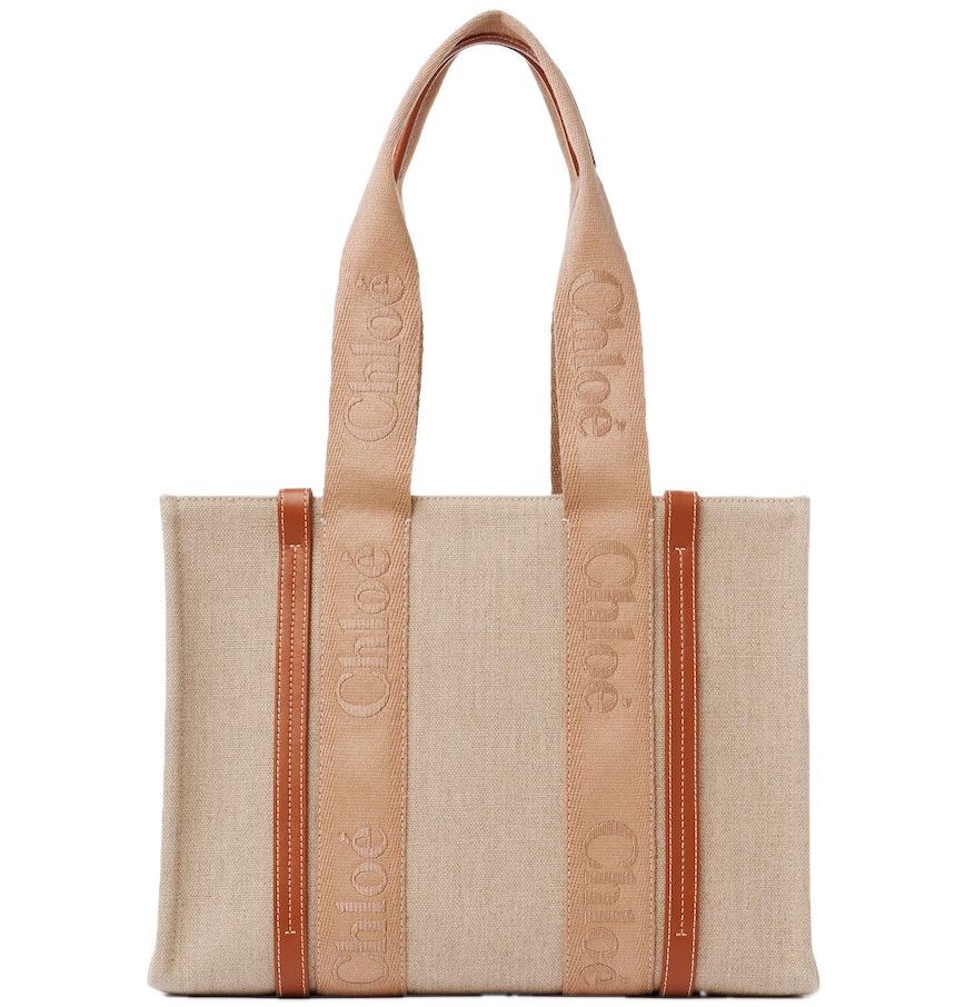 Chloe o1loc1c10425 Size: OS / Woody Medium Tote Bag in Soft Tan Size ONE SIZE - 1 Thumbnail