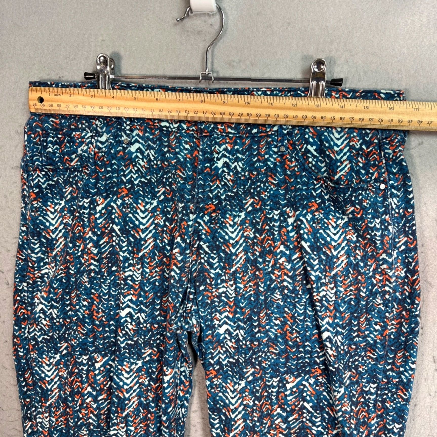 Levi's Levi's Womens 12 Mid Rise Skinny Jeans Multicolor Abstract Print Denim Cotton Blend Stretch 5-Pocket Womens Jeans 26in Inseam Size 34" / US 12 / IT 48 - 7 Thumbnail
