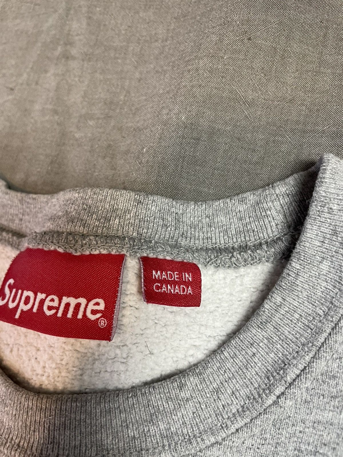 Supreme Supreme Crewneck Connect Small Grey Used 2018 Stained Size US XS / EU 42 / 0 - 5 Thumbnail