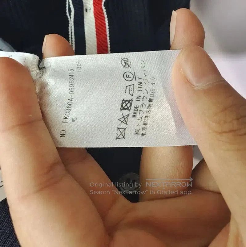 Thom Browne Thom Browne Women's Navy Cotton Cardigan . Size M / US 6-8 / IT 42-44 - 6 Thumbnail