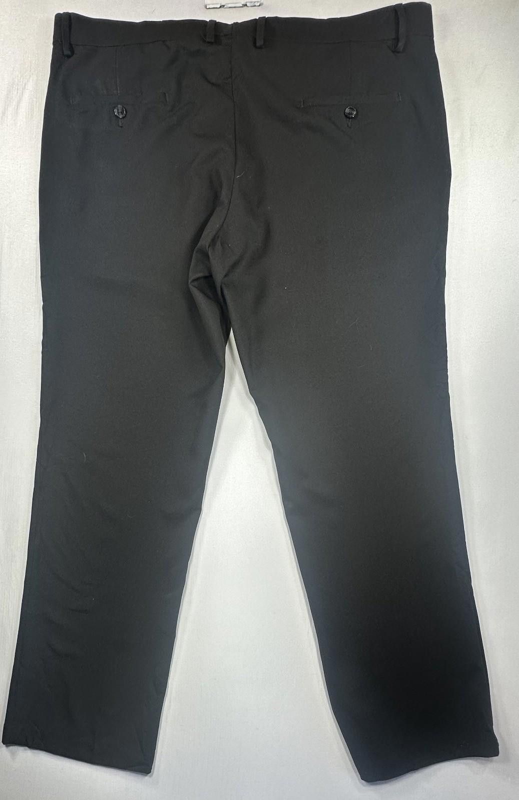 Other Kenneth Cole Reaction Flat Front Dress Pants Black Men 40/30 Size US 40 / EU 56 - 2 Thumbnail