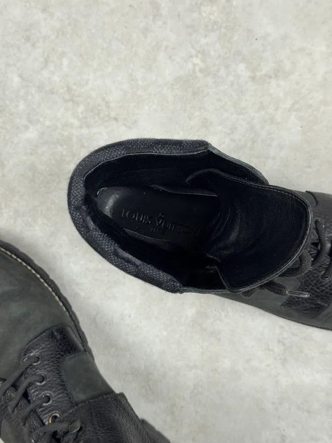 Louis Vuitton Louis Vuitton Monogrammed Detachable High Black Leather Combat Boots Size US 11.5 / EU 44-45 - 8 Thumbnail