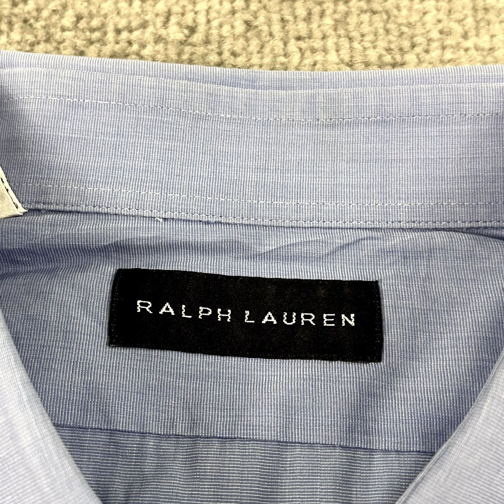 Ralph Lauren Ralph Lauren Black Label Shirt Mens 17 Blue Dress Shirt Cotton Button Up Preppy Size 46R - 2 Thumbnail