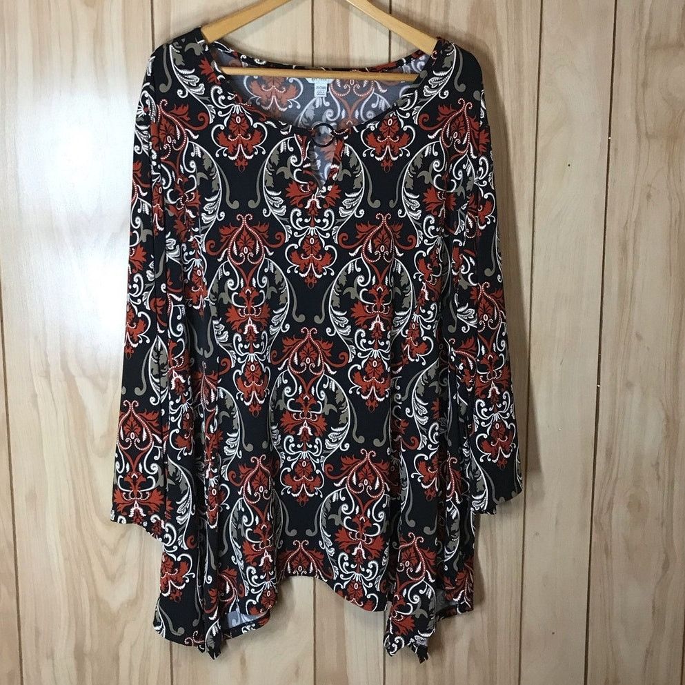Other Cato Est. 1946 Round Neck Long Sleeve Blouse 2X Size XXL / US 16-18 / IT 52-54 - 1 Thumbnail