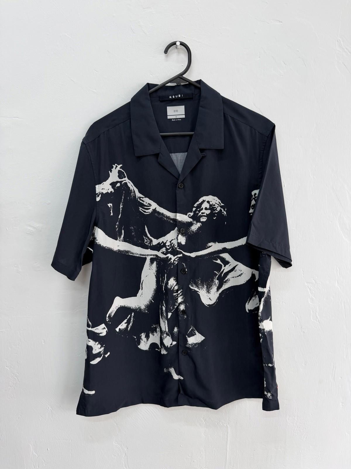 Ksubi new ksubi medium m short sleeve resort shirt dancing black Size US M / EU 48-50 / 2 - 1 Thumbnail