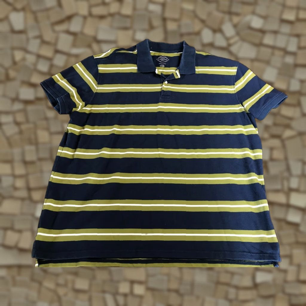 Vintage VINTAGE St. John's Bay Legacy Polo Shirt Men XXL Green Navy Blue Striped Short Sleeve 100% Cotton Regular Mens XXl Polo Size US XXL / EU 58 / 5 - 1 Thumbnail
